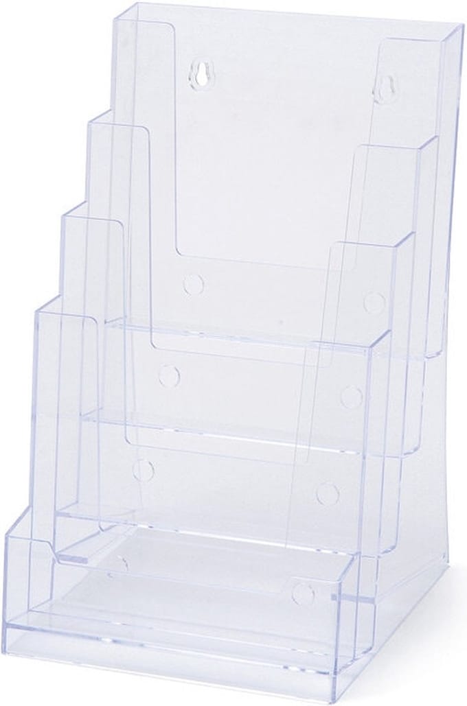 Scritto® Folderhouder Counter/Wandmontage 4x A5 Portrait - 4DA5P