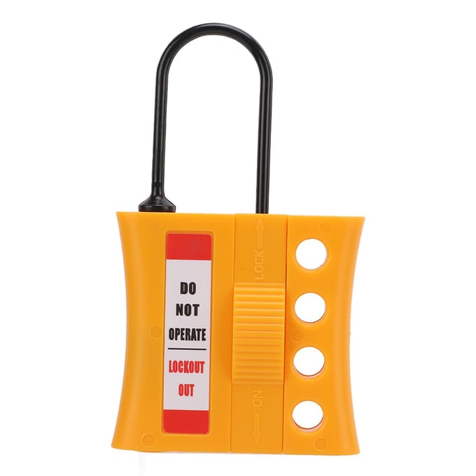 Lockout Lock Tag Out Hasp Kit 4-Gats Nylon Geïsoleerd Universeel Veiligheidsslot voor Explosieveilige Plaats orange