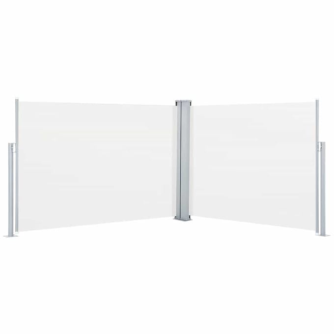 vidaXL - Windscherm - uittrekbaar - 120x1000 - cm - crème