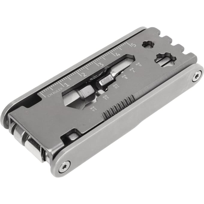 Fiets Multitool Roestvrij Staal 17-in-1 Multifunctioneel Fiets Multitool Opvouwbaar Draagbaar Fiets gray