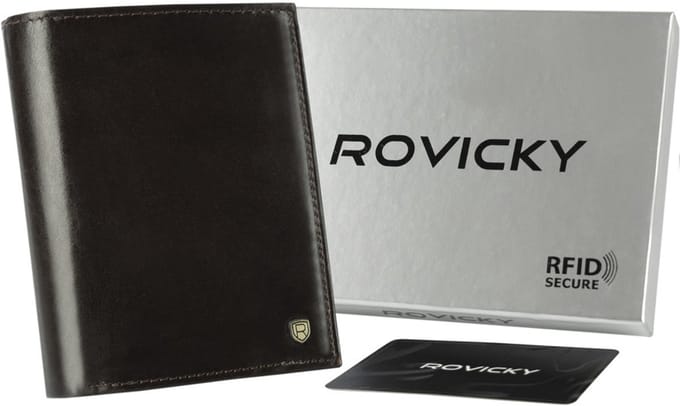 Rovicky - Elegante Lederen Portemonnee - RFID Bescherming - Klassiek Design - Pionier Lay-out