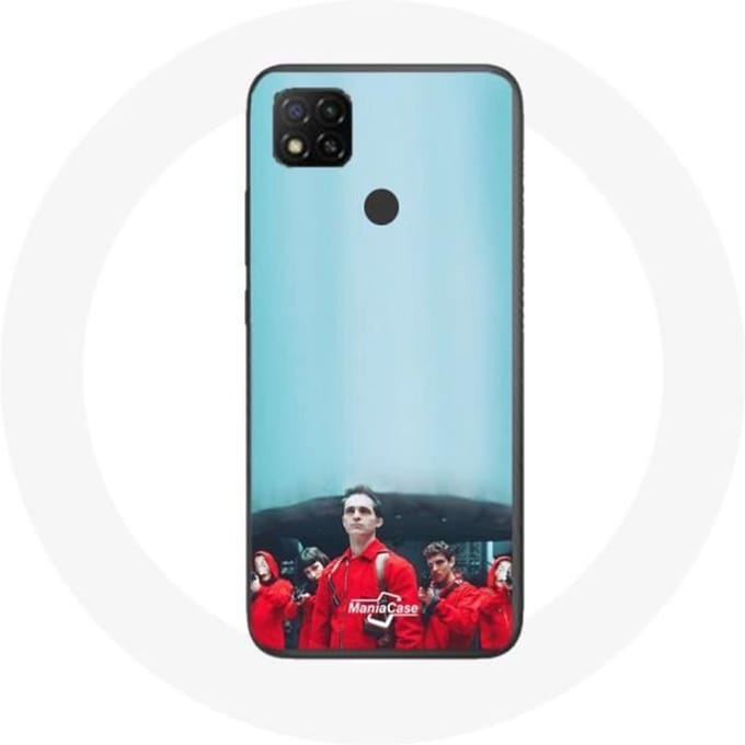 Coque - La casa de papel - Xiaomi Redmi 9C - Souple - Bleu - Protection bleu