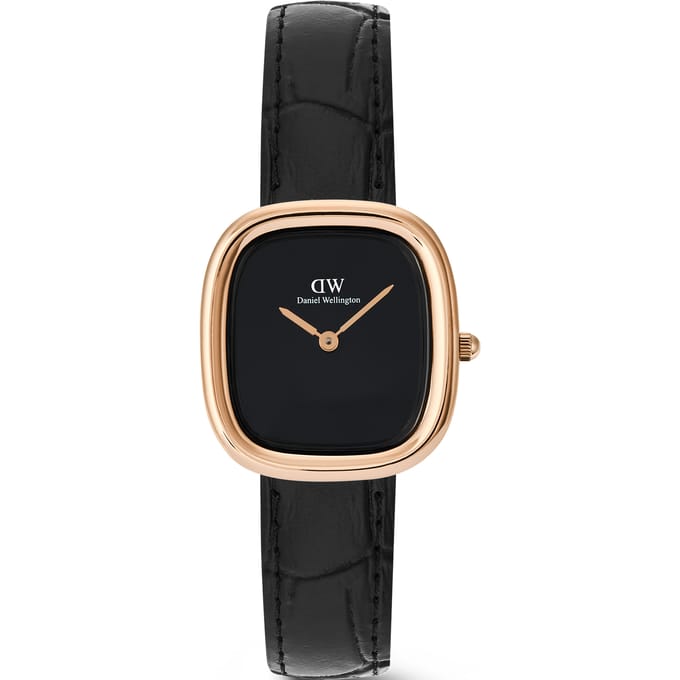 Daniel Wellington DW Watch Margot Reading Onyx Ceramic Rose Gold 24x26mm