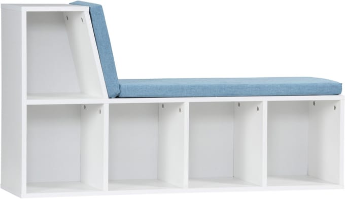 HOMCOM Boekenplank - Spaanplaat - 108x30x60cm - Blauw
