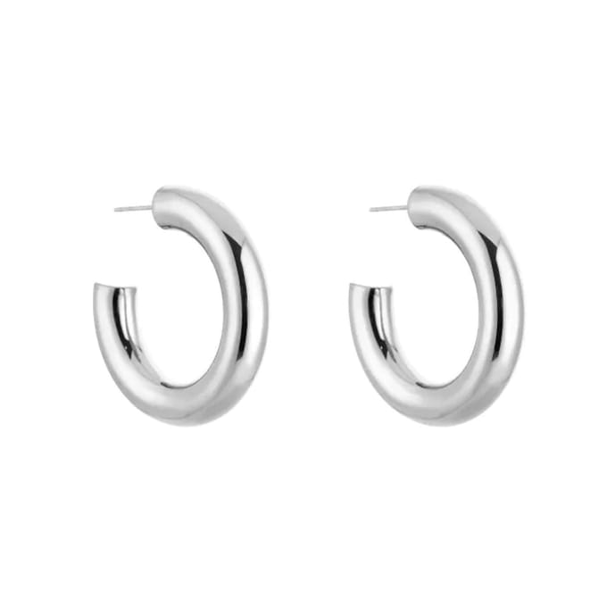 Bijoutheek Oorknoppen Open Hoop Bold Zilver