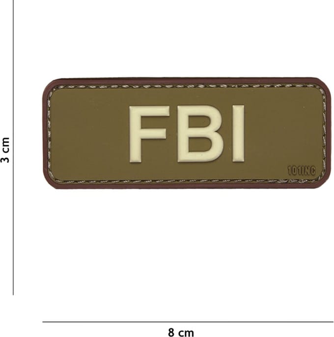 101 Inc Embleem 3D Pvc Fbi Groen/Bruin  17055