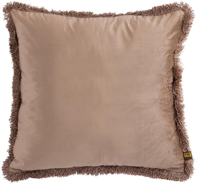 PTMD Nous Sierkussen - 60x3x60 cm - Fluweel - Taupe