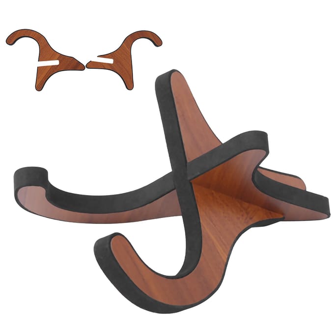 Kalimba Standaard Houten Houder Draagbaar EVA Katoenen Pad Krassen Voorkomen Muziekinstrument Accessoire black