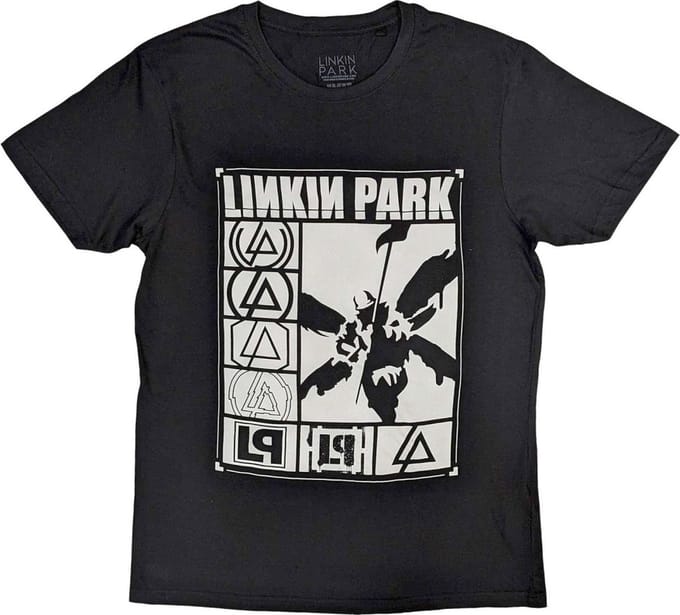 Linkin Park - Logos Rectangle Heren T-shirt - S - Zwart