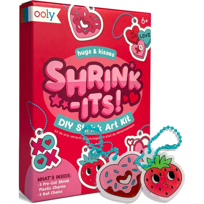 Ooly - Mini Shrink-its! - DIY Krimp kunst - Hugs & kisses - Bedels & kettingen