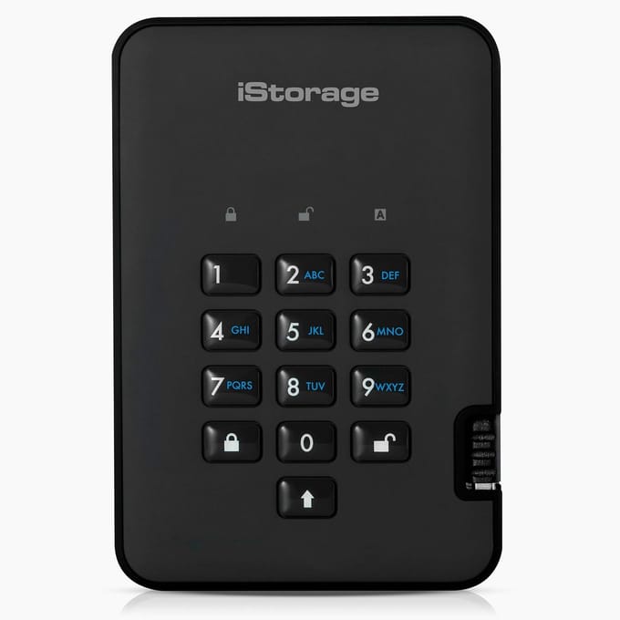 Externe Harde Schijf - Draagbare Opslag - Gegevens Beveiligen - Hardware Encryptie - 2 TB - Zwart