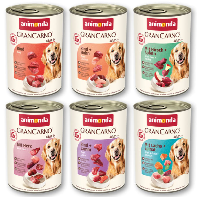 animonda GranCarno Original Adult 6 x 400 g  Mixpakket 1: hartige selectie (6 Soorten)