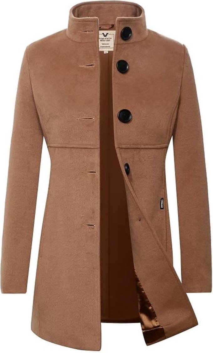 Versano Melody NG Dames Mantel Manteljas 3 kwart Winterjas XS - Camel
