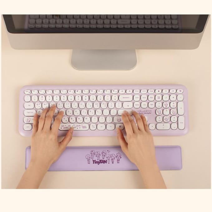 [Corée] BTS (Garçons Bangtan) TinyTan Keybord Wrist Pad, Officiel, Original, Authentique, Kpop 40.3 x 6.3 x 1.4cm pink