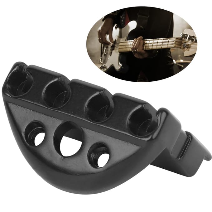 Locking Moer 4?String Bass Headless Elektrische Gitaar Zinklegering DIY Onderdelen met Schroeven black