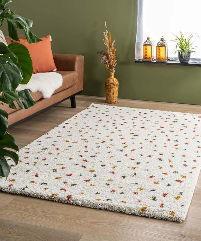 Vloerkleed stippen - Artisan wit/multi 200x300