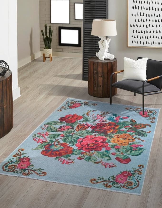 Flycarpets Adrasos Vintage Vloerkleed - 160x230cm - Gebloemd Kelim - Multi