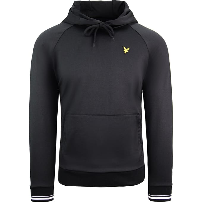 Lyle & Scott Tipped Tricot Heren Zwarte Hoodie