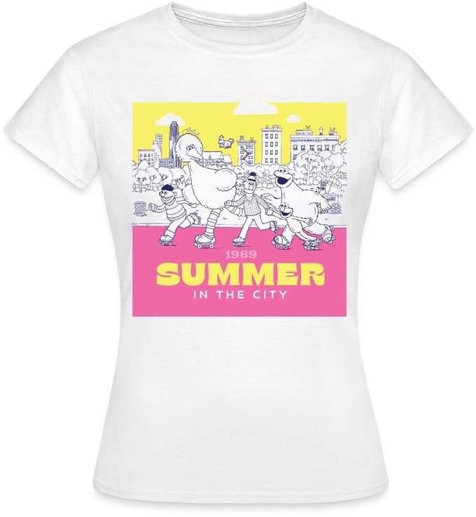 Sesamstraat Summer In The City 1969 T-Shirt Dames