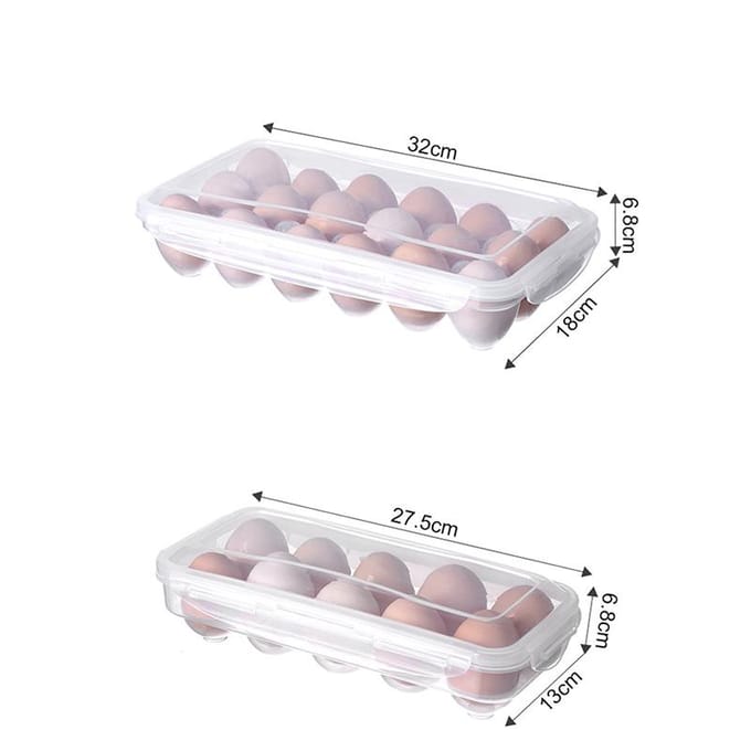 10/18 Grid Eier Opbergdoos Eierrek met Deksel Keuken Koelkast Eierdoos Eier Opbergrek Eier Opbergdozen Koelkast Eier Organizer white