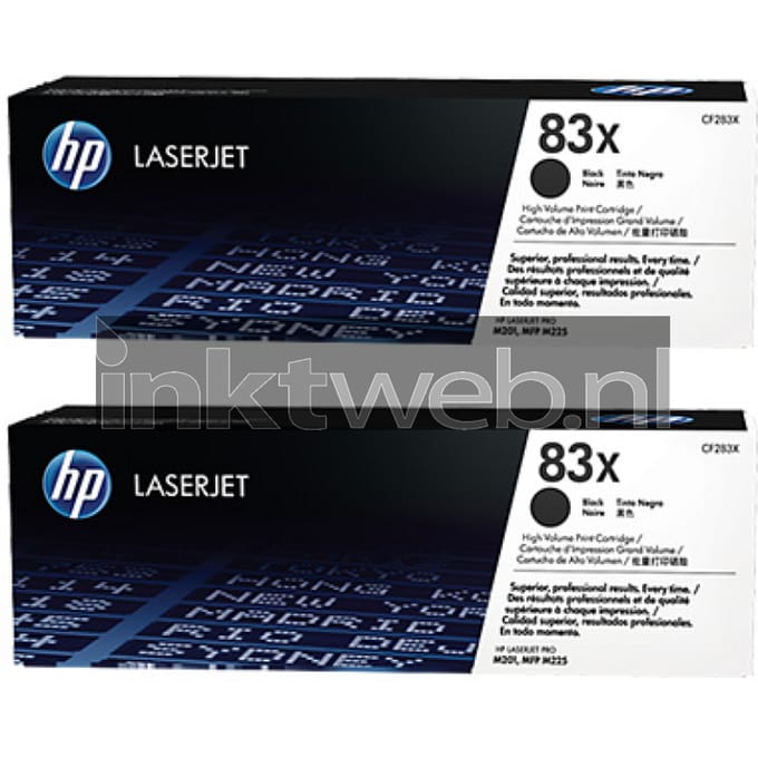 HP 83X multipack zwart (Origineel Hoge Capaciteit)