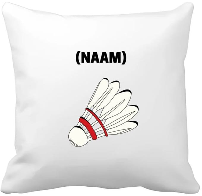 Akyol - badminton met eigen naam Kussen hoes - Badminton - badmintonner - sport - 40 bij 40 cm
