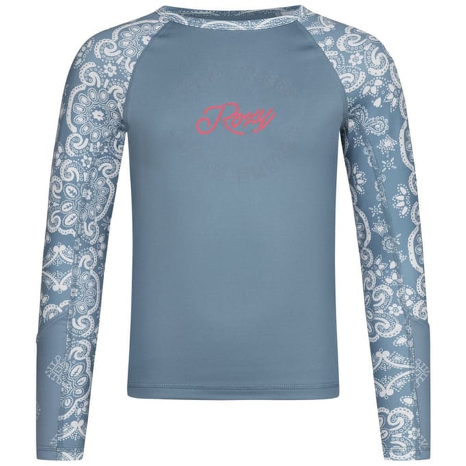 Roxy Jr Aloha Ls Kinder UV-bescherming T-shirt blauw - 164