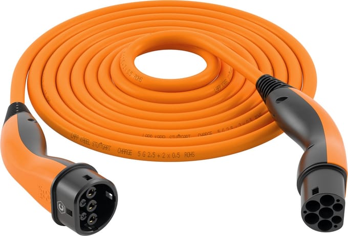 LAPP MOBILITY Zelfoprollende laadkabel Type 2, tot 7,4 kW, 5 m, oranje