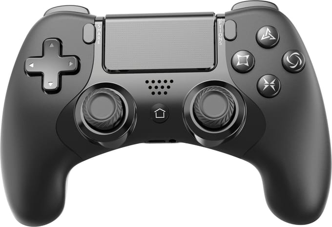 Ntech Pro Draadloze Controller Geschikt voor PS4 en PS3 - ps4 controller Draadloos - Zwart - Speaker - Audio Jack Input - Touch Sensor - Dual Trilmotoren Draadloze Controller