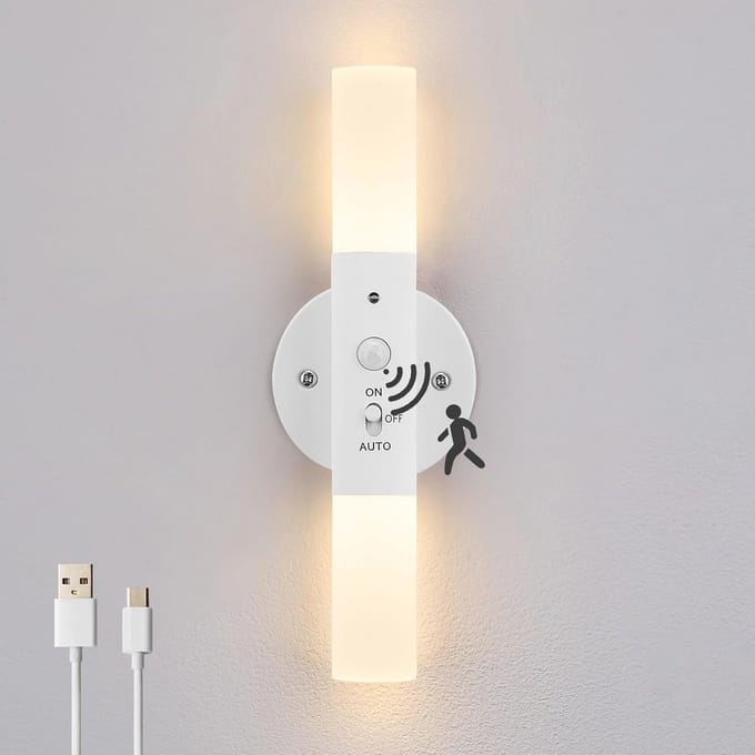 Draadloze Wandlamp met Bewegingssensor - Oplaadbare Nachtlamp voor Binnen
