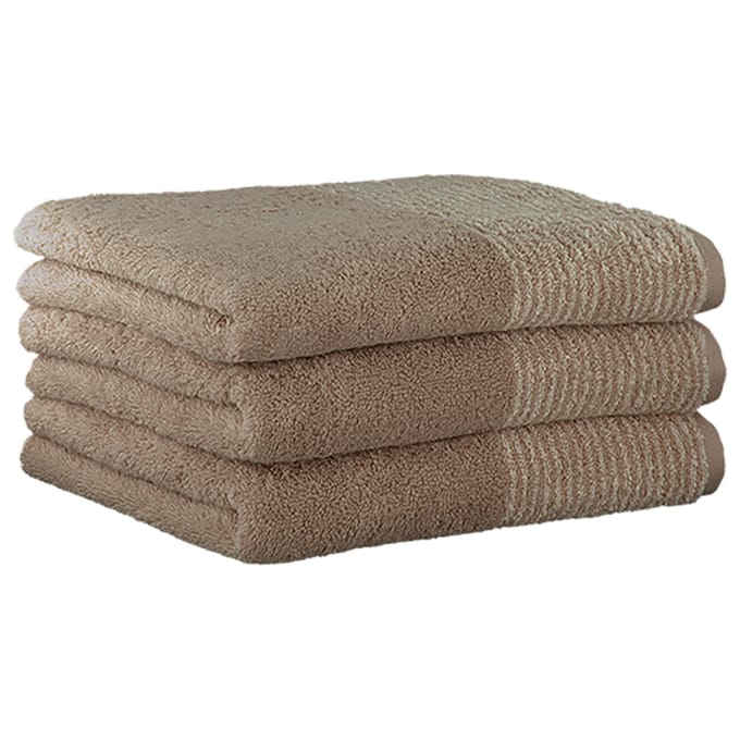 Cawoe Handdoek Luxury Home Two-Tone Een maat, 50x100 Set van 3