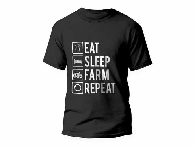 AGRIFANS® Eat Sleep Farm Repeat - Heren T-shirt - L