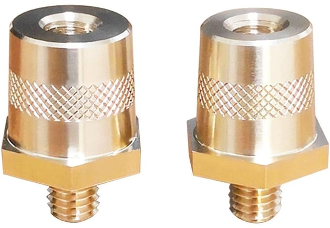 Dailygoods - 2 Stuks M8 Batterij Terminal Connector Messing Adapters