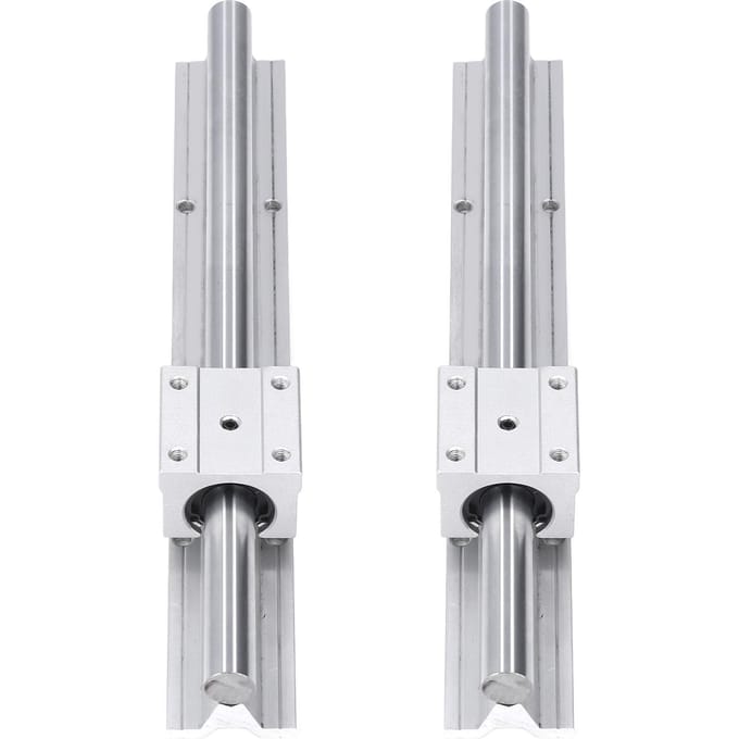 2 stuks Lineaire Railgeleiding 300mm Bewegingsas Geleideweg CNC Onderdelen met Schuifblok SBR16