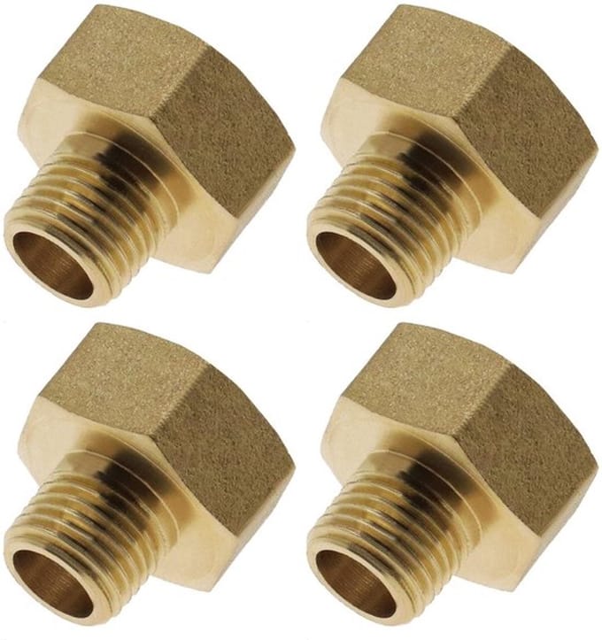 Dailygoody - Pijp adapters - Messing conversie - Goud - Reducerende
