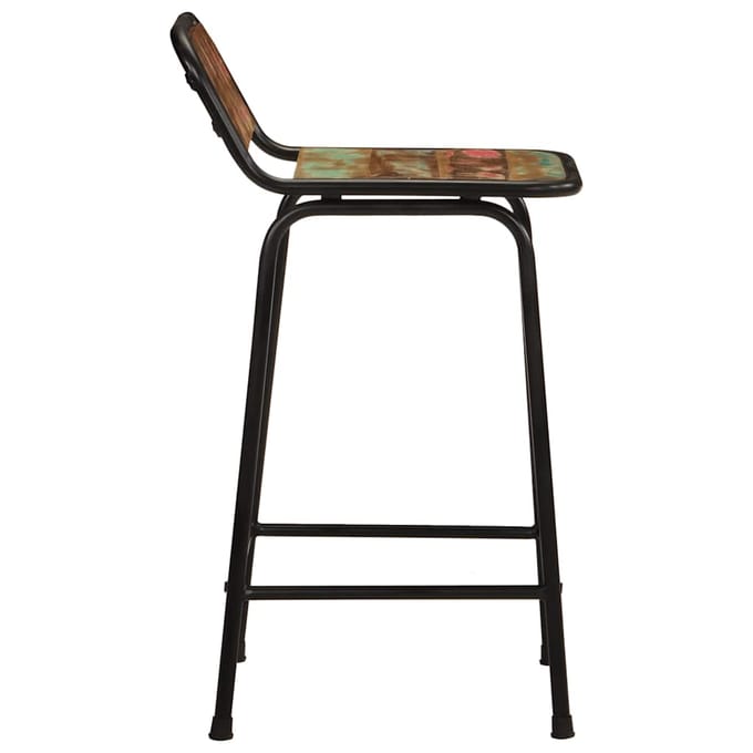 vidaXL - Barkrukken - 2 - st - 46x35,5x80 - cm - massief - gerecycled - hout