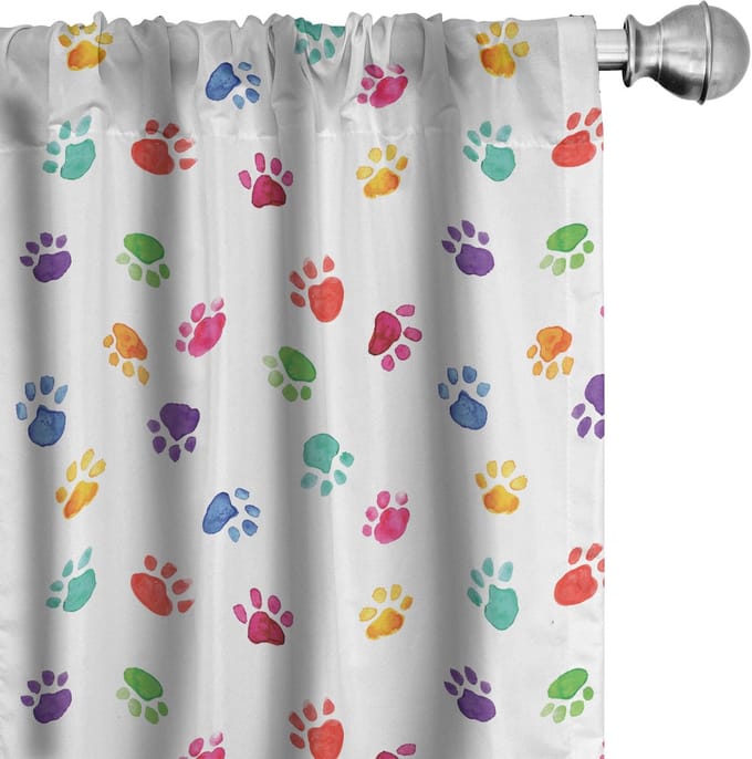 ABAKUHAUS – Gordijnen 2x75x225 cm – Veelkleurig – Microvezel