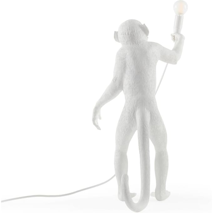 SELETTI LED decoratie-tafellamp Monkey Lamp, wit, staand