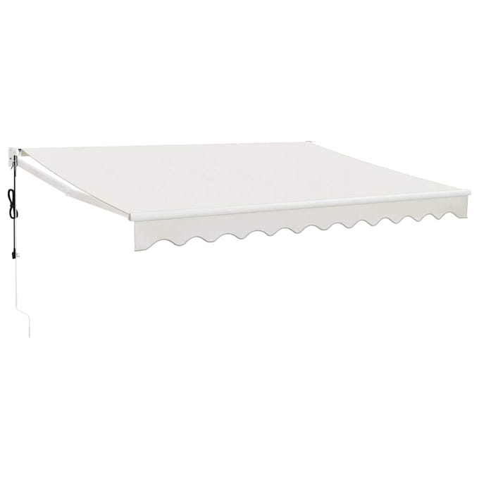 vidaXL - Uitschuifbare - luifel - Crème - met - Witte - Frame - 3 - x - 2,5 - m