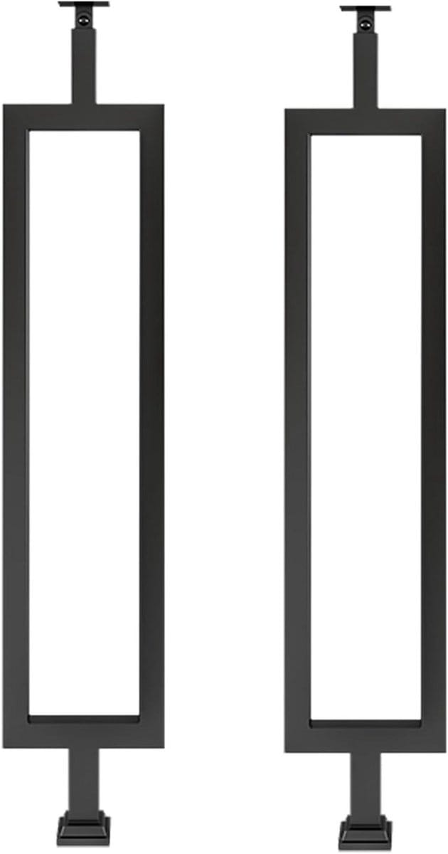 Trapleuning Spindels - Moderne Balusters - Veilige Trappen - Kantelbare Beugel - 2 Pack - Zwart