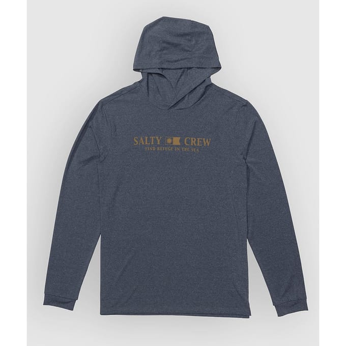 Salty Crew Flagship Hood Sunshirt Longsleeve Lycra blauw