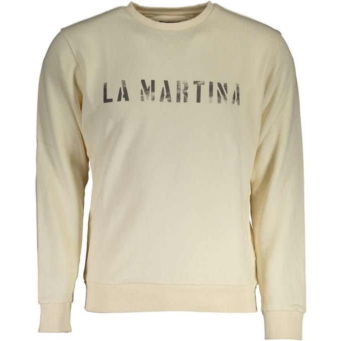 La Martina Bianco Katoenen Heren Sweatshirt
