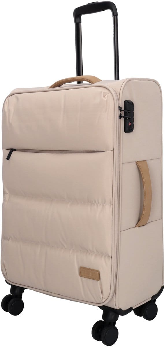 Zebra Trends Elske Koffer - M - Medium - Softcase - Recycled - Lichttaupe