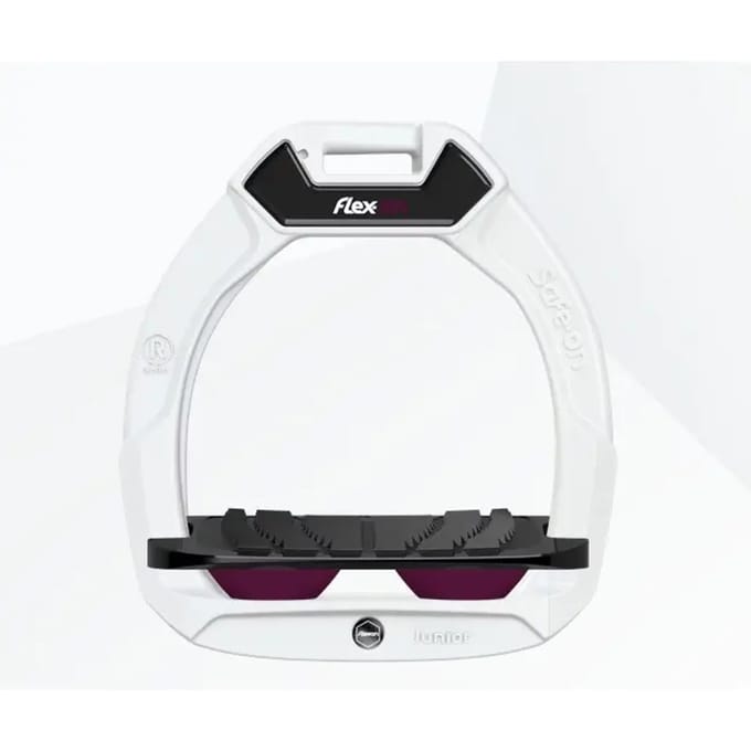 Veiligheidspantser voor paardrijden Geïnclineerd Grip Wit/Zwart/Prune kind Flex-On Safe-On