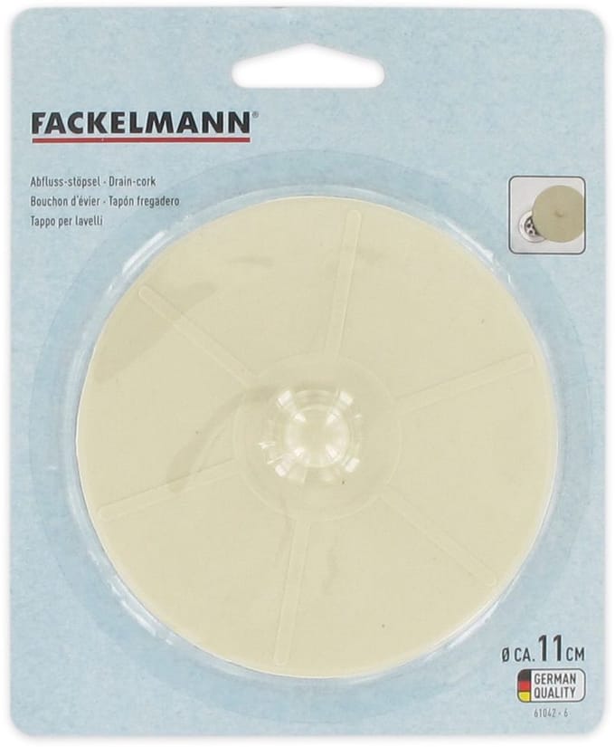 Rubberen gootsteenstop 11 cm Fackelmann Tecno