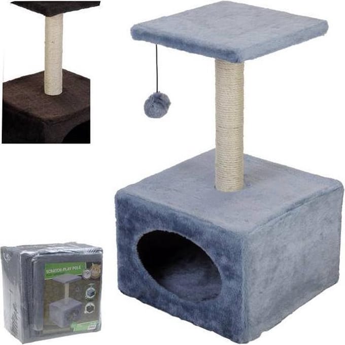 Katten Speeltoren / Krabpaal met Speelbal - Bruin