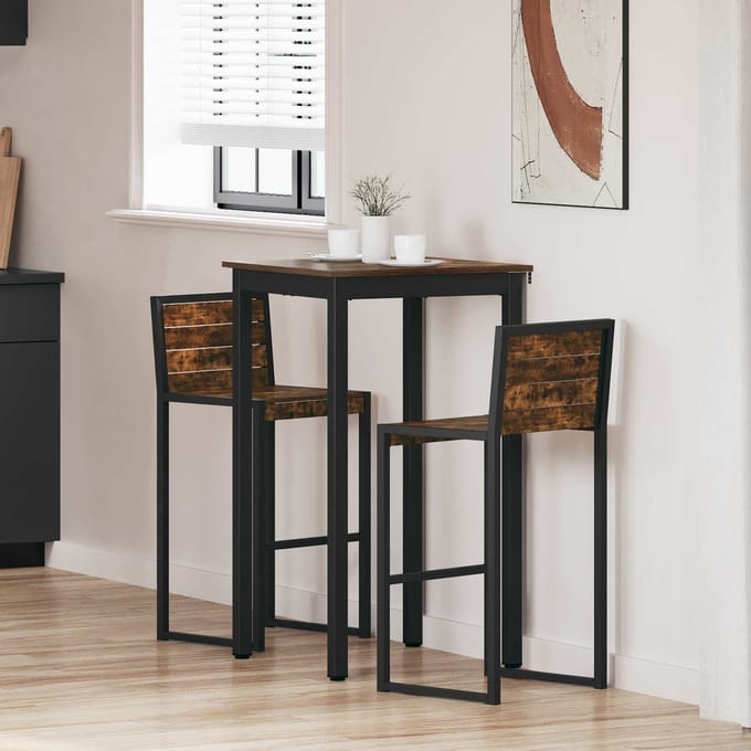 vidaXL - Staande - Bartafel - Bewerkt - hout - Vierkant