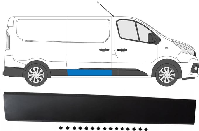 Sierlijst schuifdeur voor Opel Vivaro 2014-2019 / Rechts