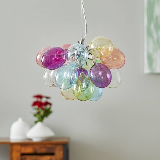 By Rydéns glazen hanglamp Gross, bont, 30 cm