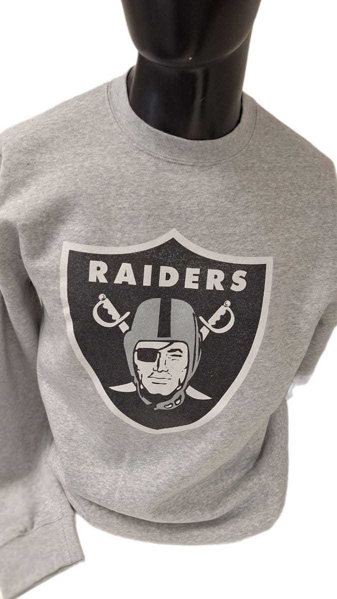 LAS VEGAS RAIDERS- CREWNECK -GREY- XL